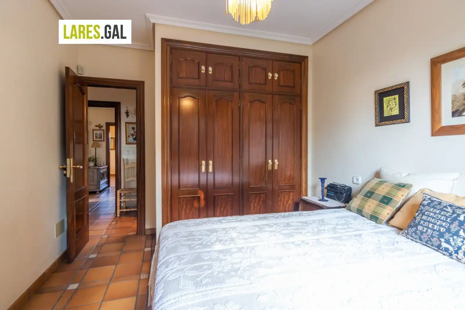 Dormitori de Casa o xalet de lloguer en Moaña amb Calefacció, Terrassa i Moblat