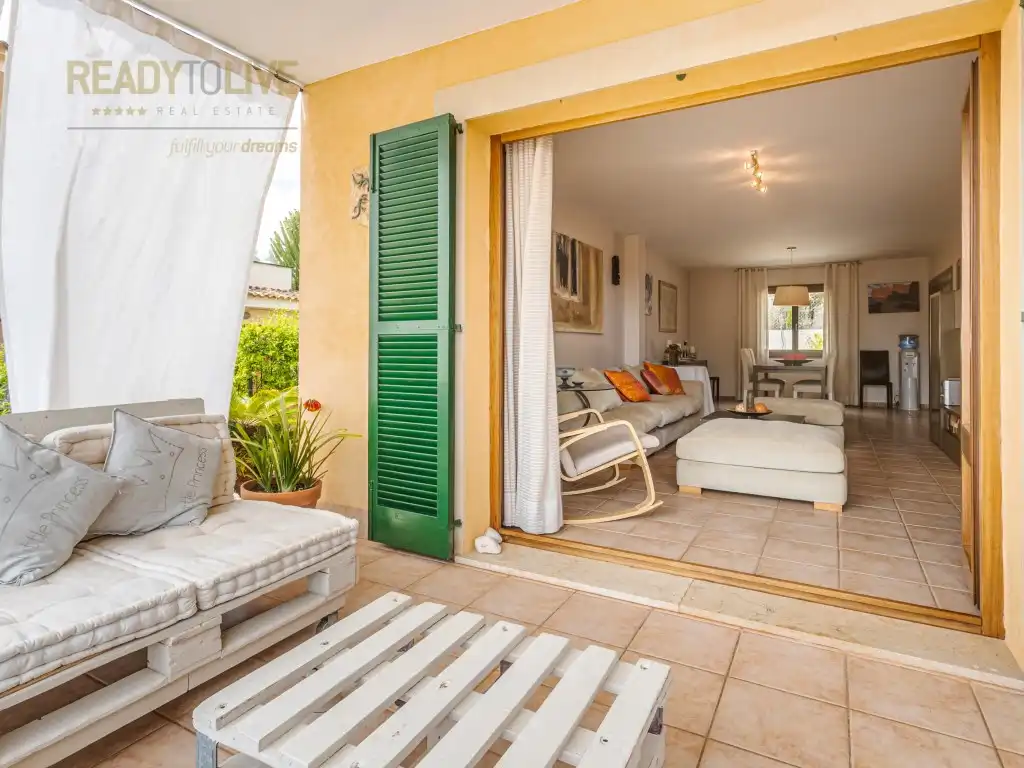 Garten von Einfamilien-Reihenhaus zum Verkauf in Alcúdia mit Klimaanlage, Privatgarten und Terrasse