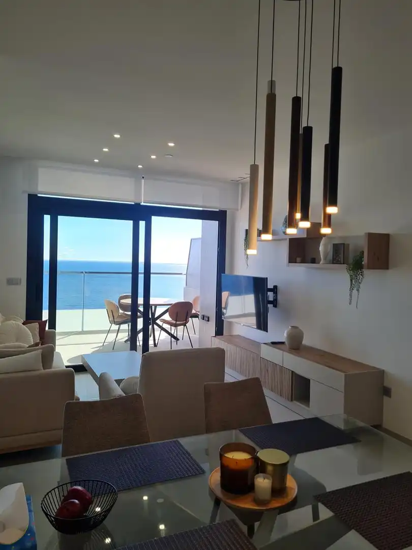 Sala de estar de Apartamento en venta en Benidorm con Aire acondicionado, Calefacción y Terraza