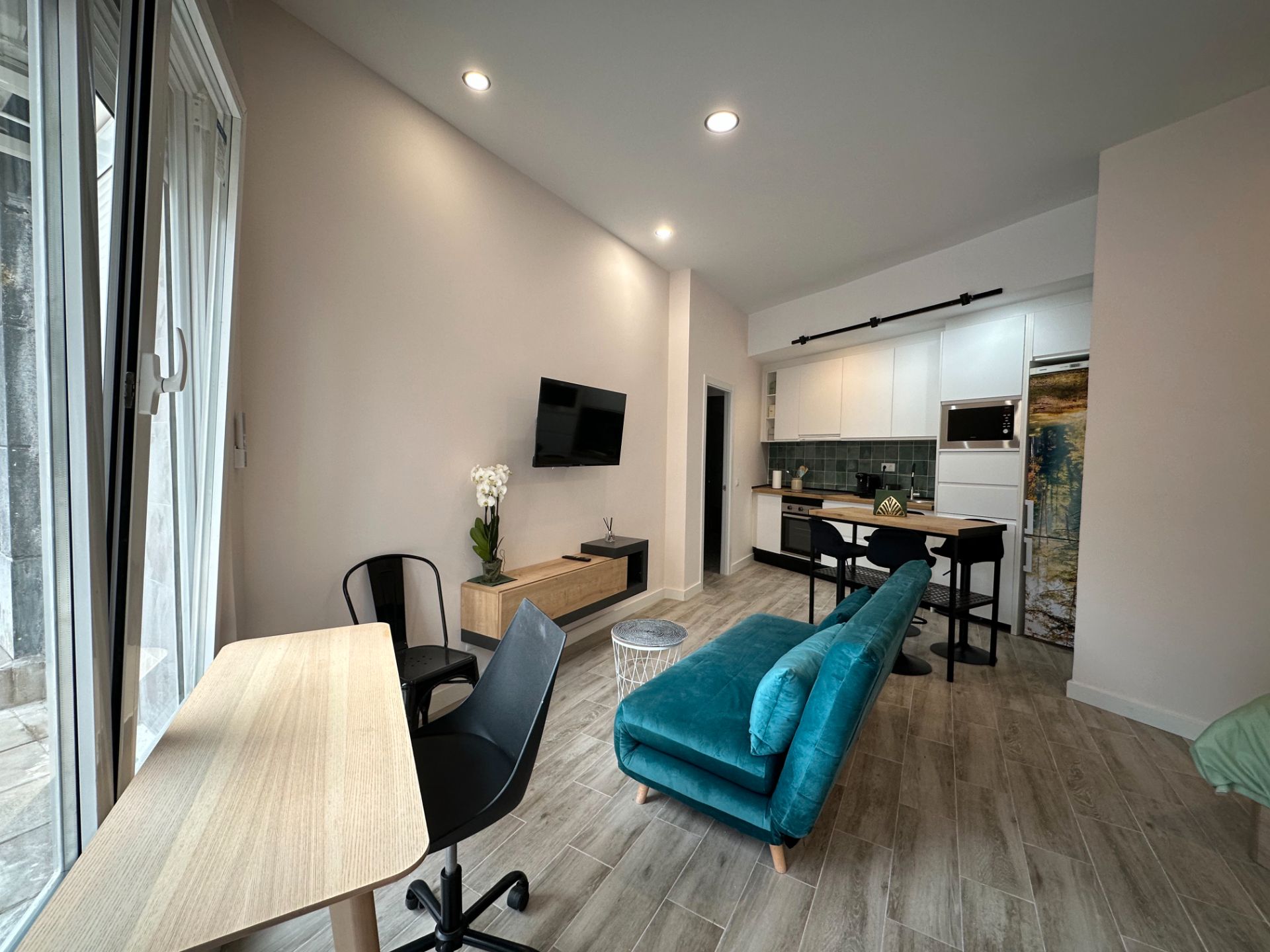 Sala de estar de Planta baja de alquiler en  Madrid Capital con Aire acondicionado, Calefacción y Amueblado