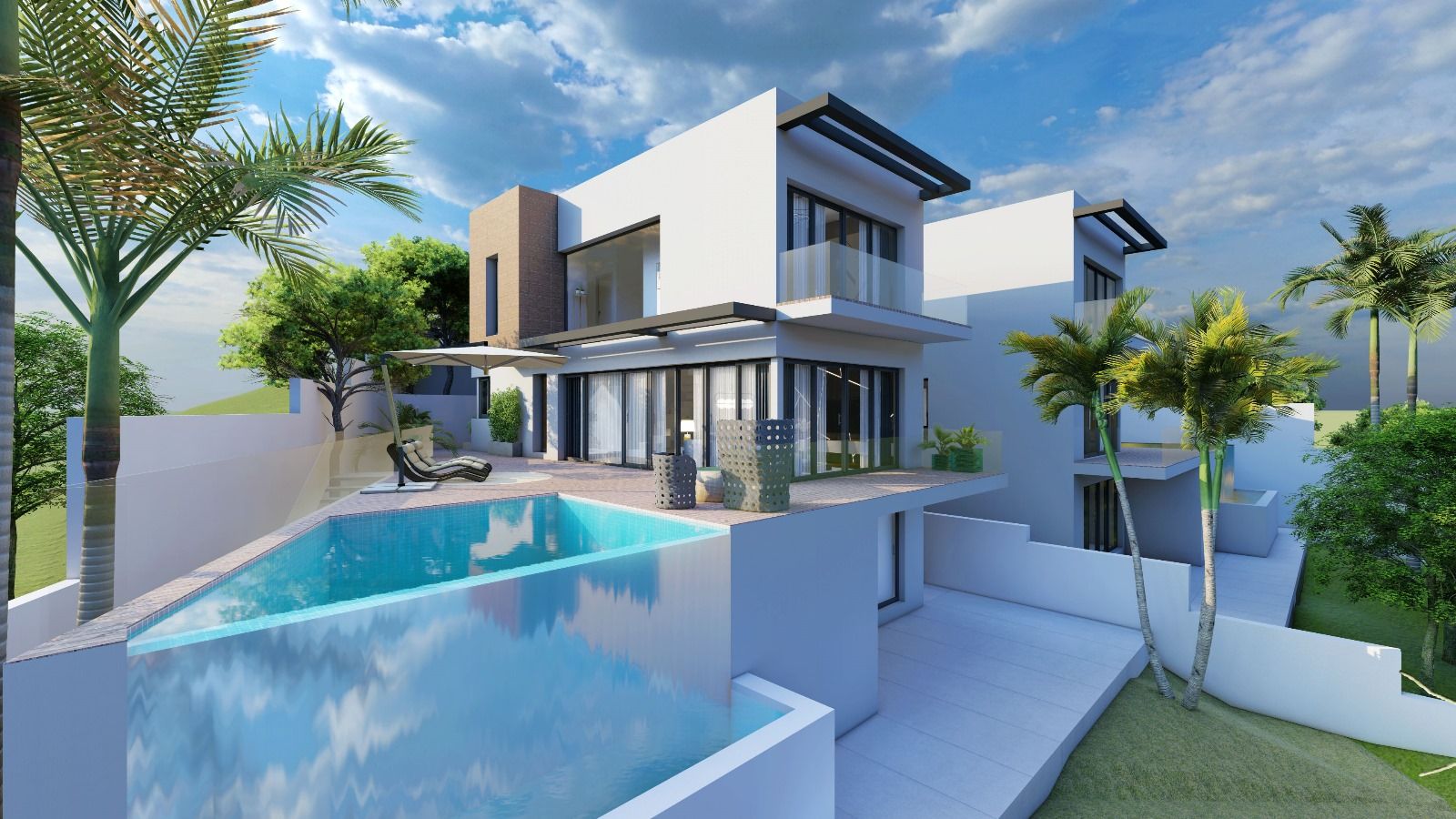 Exterior view of Single-family semi-detached for sale in Fuengirola  with Air Conditioner, Heating and Private garden