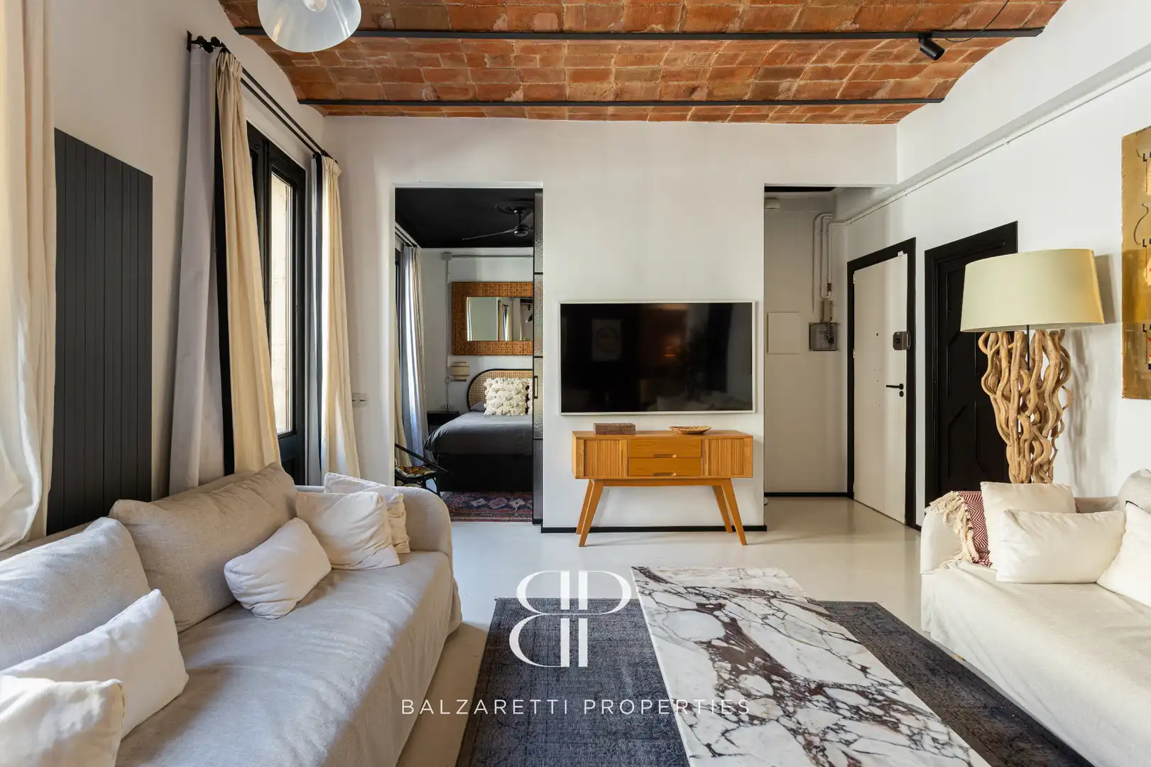 Wohnzimmer von Wohnung zur Miete in Barcelona mit Klimaanlage, Heizung und Parkett
