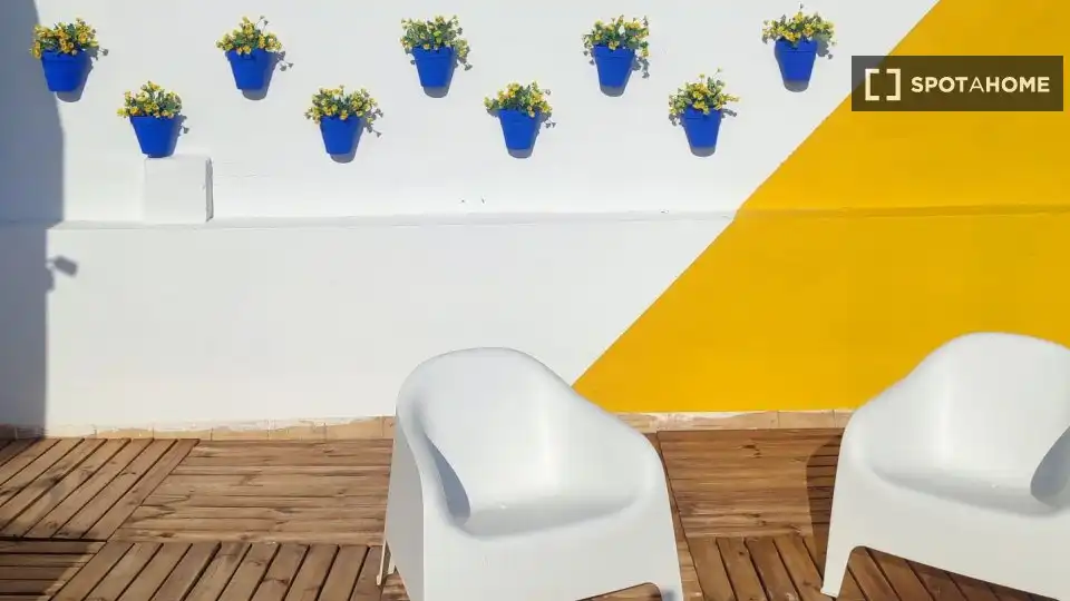 Terraza de Piso de alquiler en Cartagena con Aire acondicionado, Calefacción y Amueblado