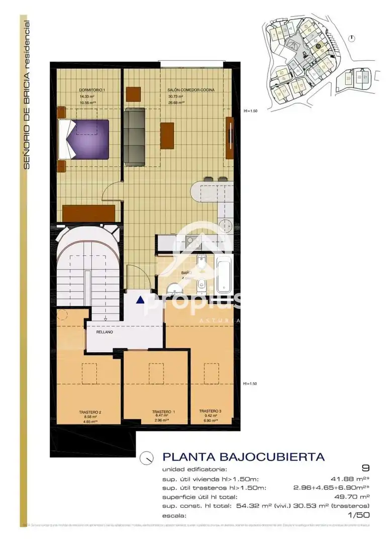 Dachboden zum Verkauf in Llanes mit Abstellraum