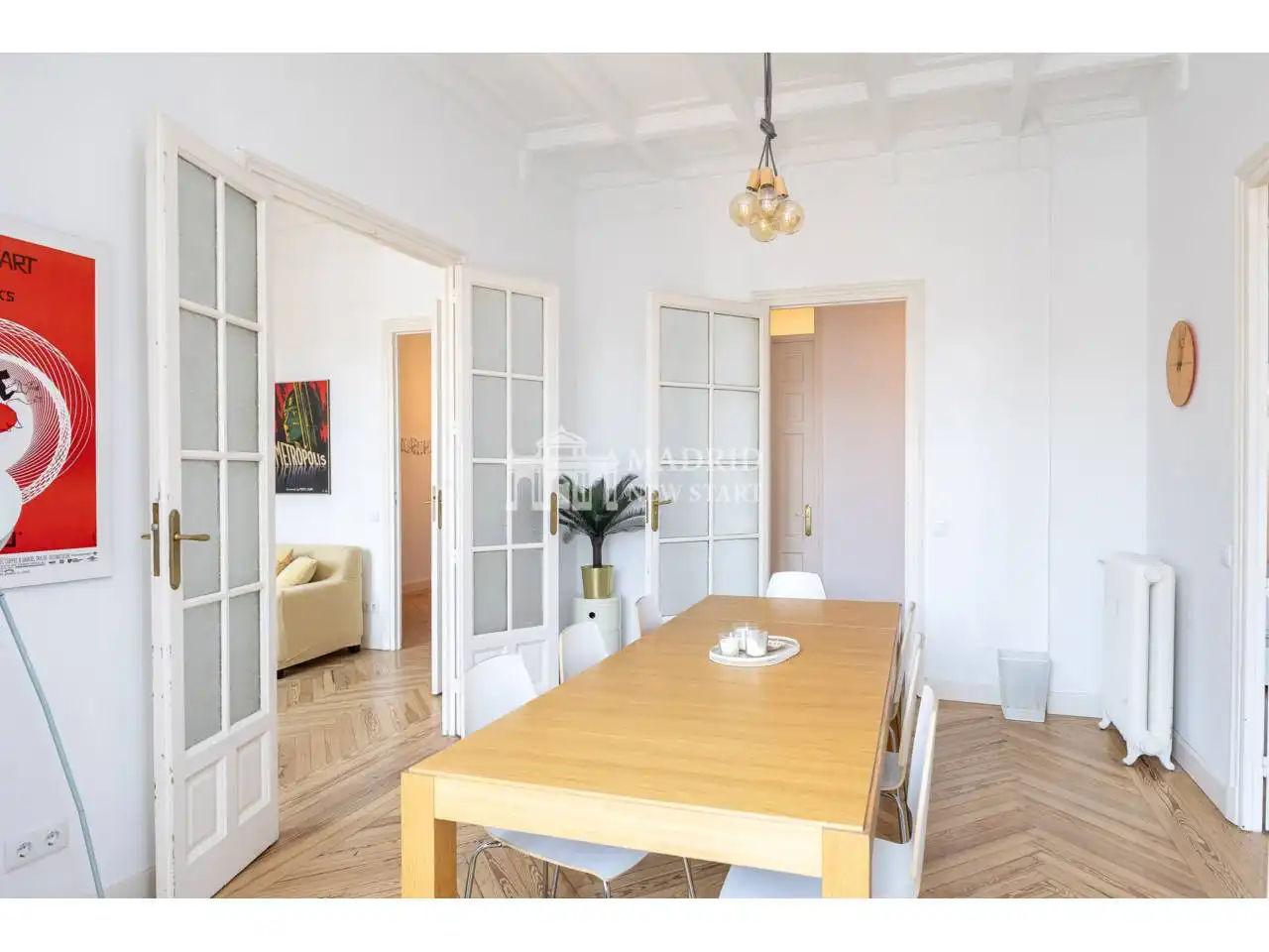 Dining room of Flat for rent in Madrid  with Air Conditioner, Heating and Parquet flooring