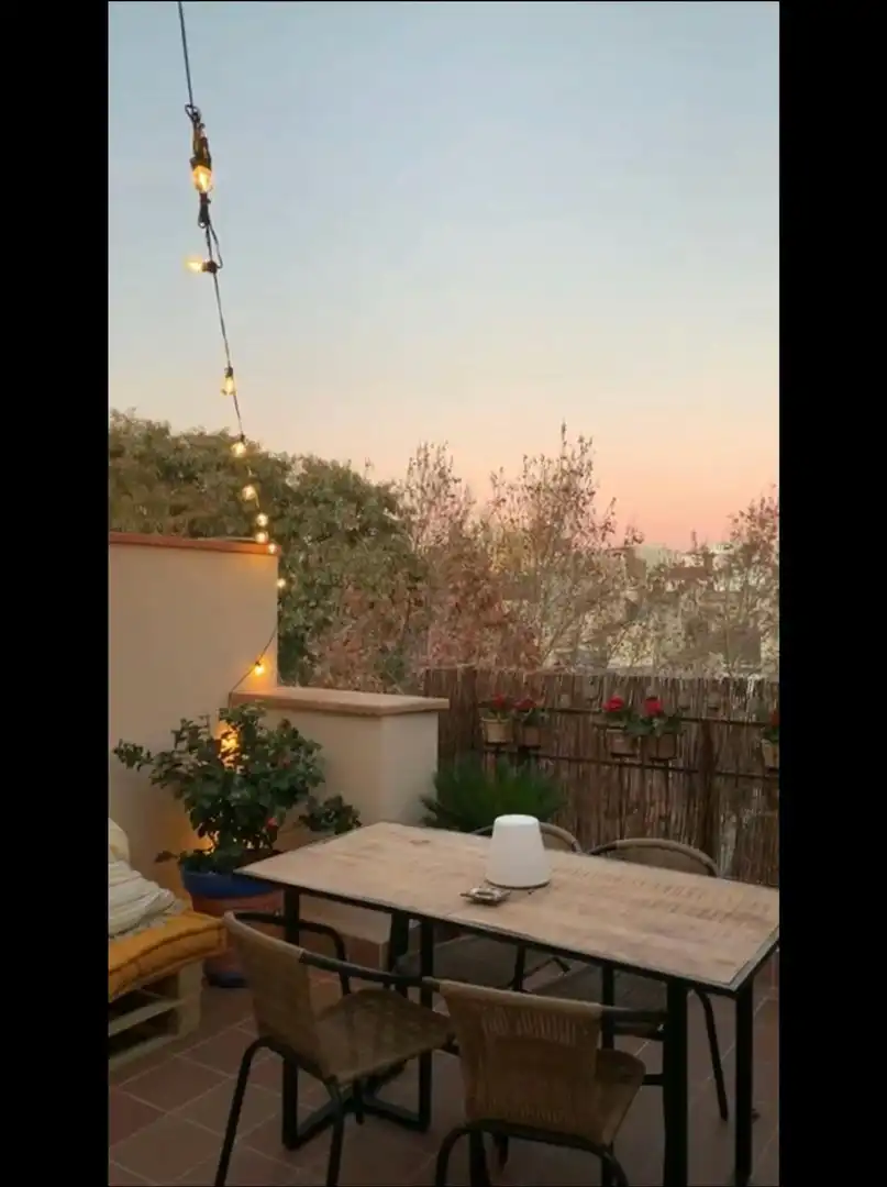 Terraza de Piso de alquiler en Barcelona con Aire acondicionado, Calefacción y Amueblado