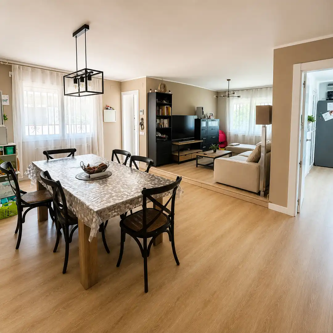 Sala d'estar de Casa adosada en venda en Cambrils amb Aire condicionat, Calefacció i Jardí privat