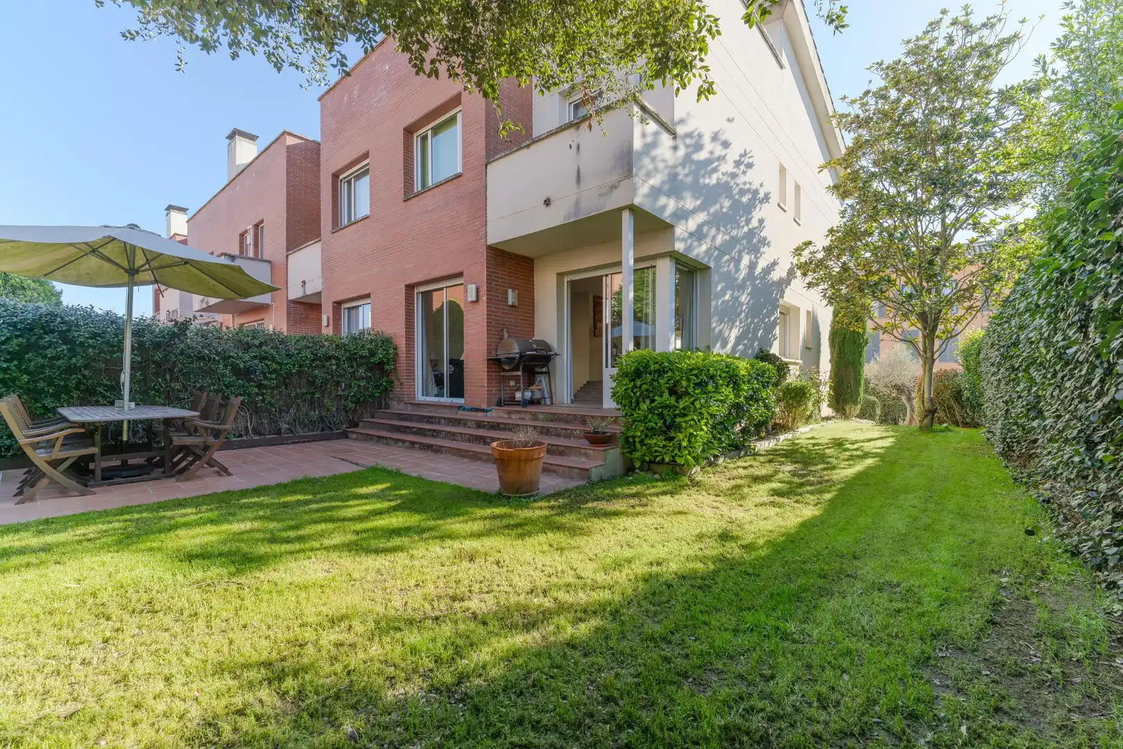 Vista exterior de Casa adosada en venta en Fornells de la Selva con Aire acondicionado, Calefacción y Jardín privado