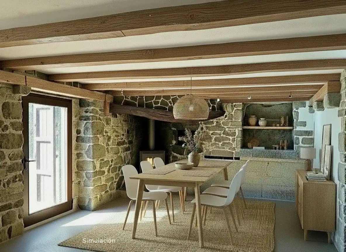 Comedor de Finca rústica en venta en Canet d'Adri con Calefacción y Jardín privado