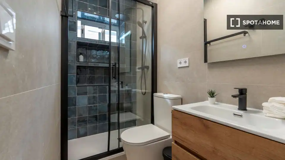 Bathroom of Flat for rent in Madrid  with Air Conditioner, Heating and Furnished