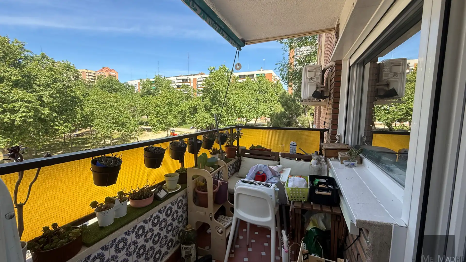 Balcony of Flat for sale in Madrid  with Air Conditioner, Heating and Terrace