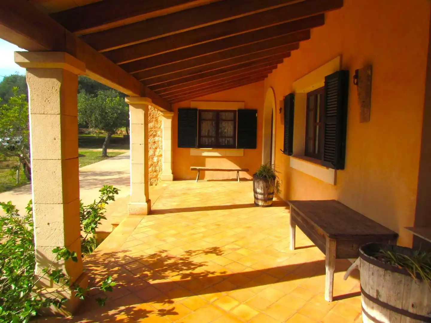Jardín de Finca rústica de alquiler en Santa Eugènia con Aire acondicionado, Jardín privado y Terraza
