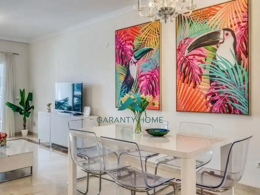 Dining room of Flat for rent in Estepona  with Air Conditioner, Heating and Terrace