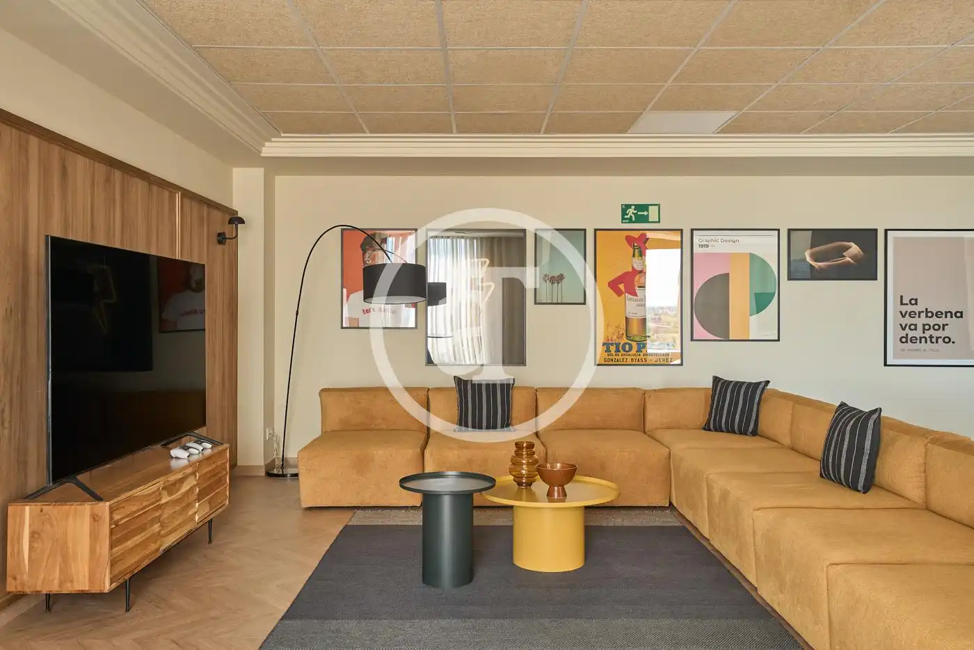 Wohnzimmer von Wohnung zur Miete in Alcobendas mit Klimaanlage, Heizung und Möbliert