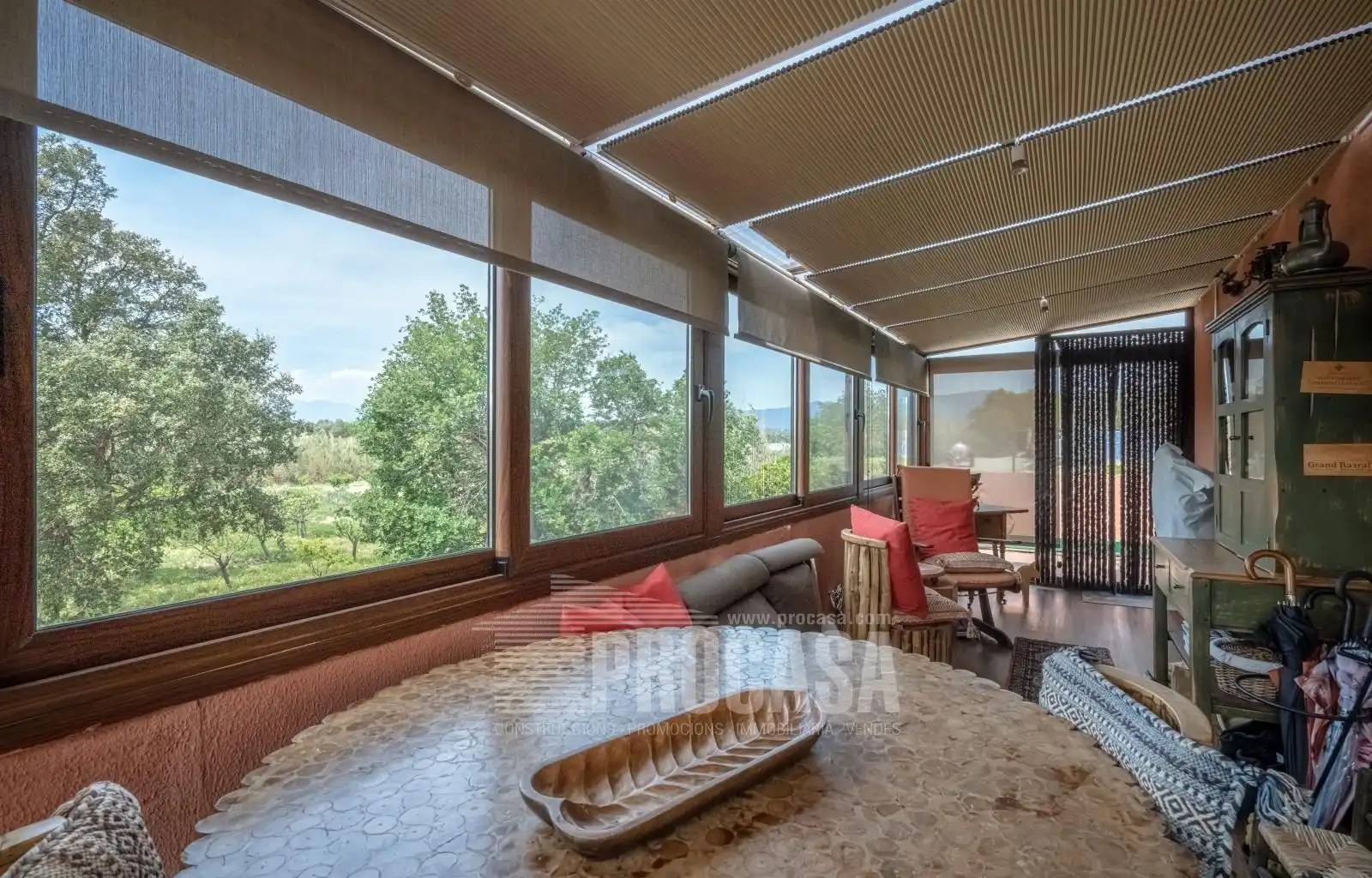 Terrace of Houses for sale in Masarac i Vilarnadal  with Air Conditioner, Storage room and Swimming Pool