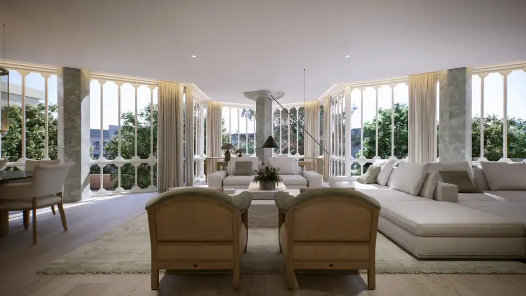 Wohnzimmer von Wohnungen zum Verkauf in Barcelona mit Klimaanlage, Heizung und Parkett