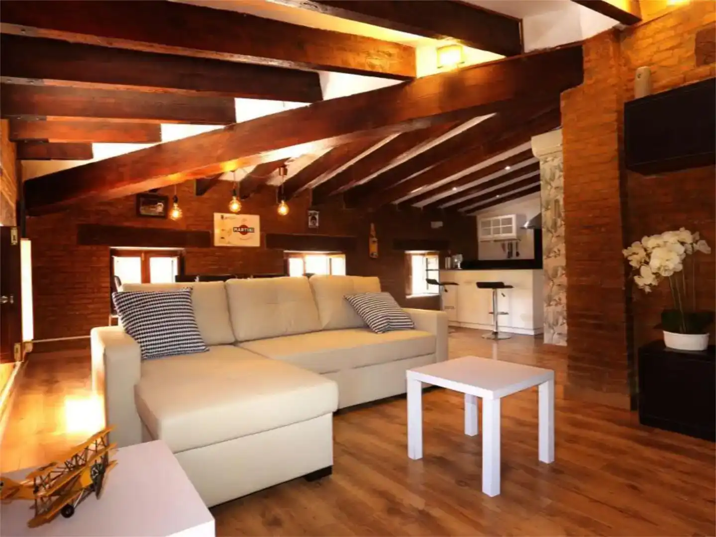 Sala d'estar de Àtic de lloguer en  Valencia Capital amb Aire condicionat