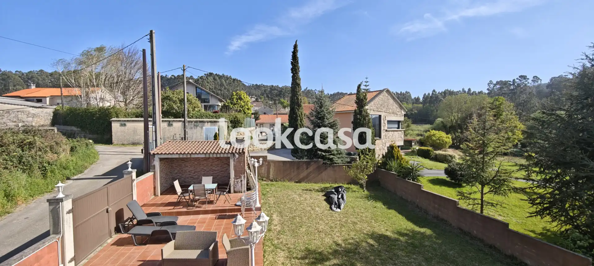 Terraza de Casa o chalet en venta en Meis con Calefacción, Jardín privado y Parquet