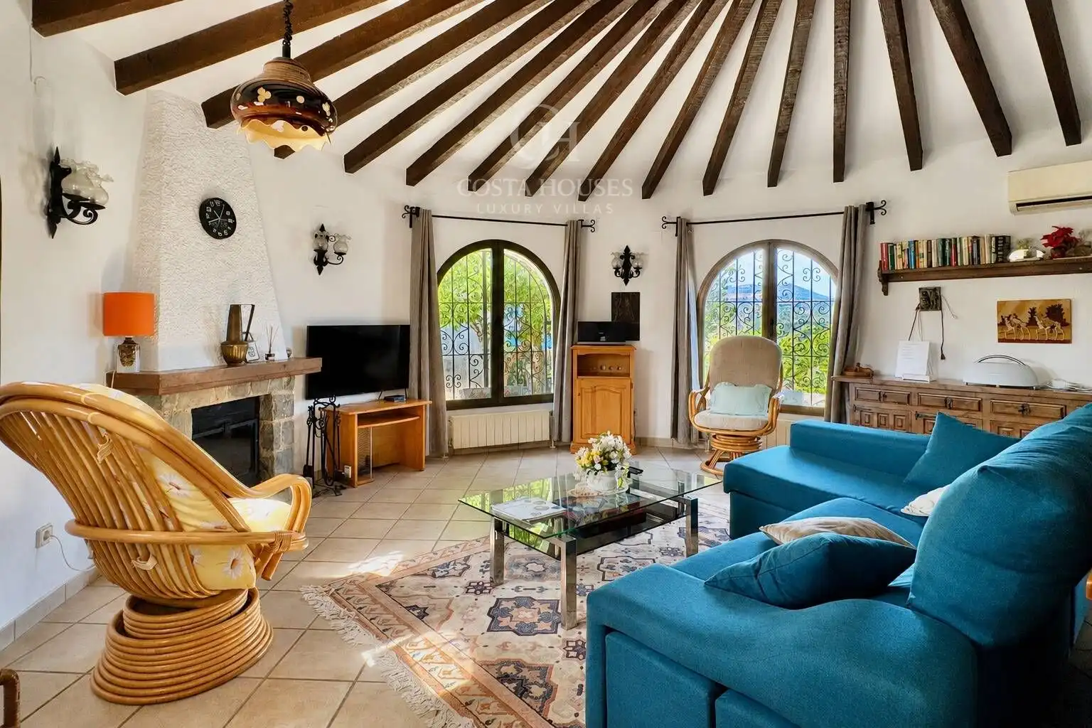 Sala d'estar de Casa o xalet en venda en Jávea / Xàbia amb Aire condicionat, Calefacció i Jardí privat