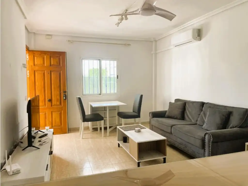 Living room of Apartments for sale in Vera  with Air Conditioner, Terrace and Furnished