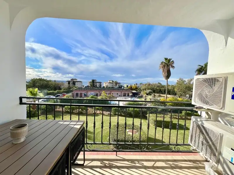 Exterior view of Flat for sale in Mijas  with Air Conditioner, Terrace and Swimming Pool