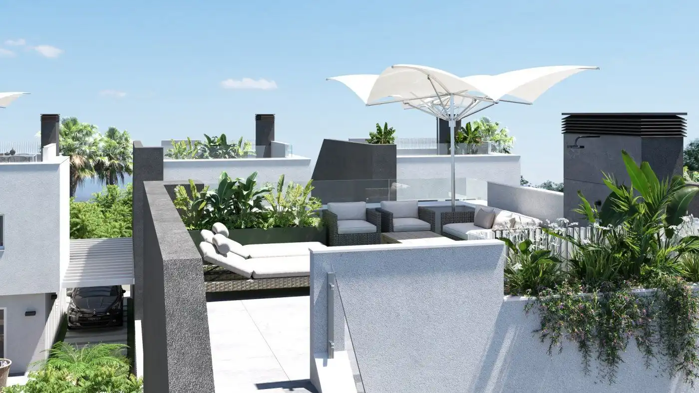 Terraza de Casa o chalet en venta en Pilar de la Horadada con Jardín privado, Terraza y Piscina