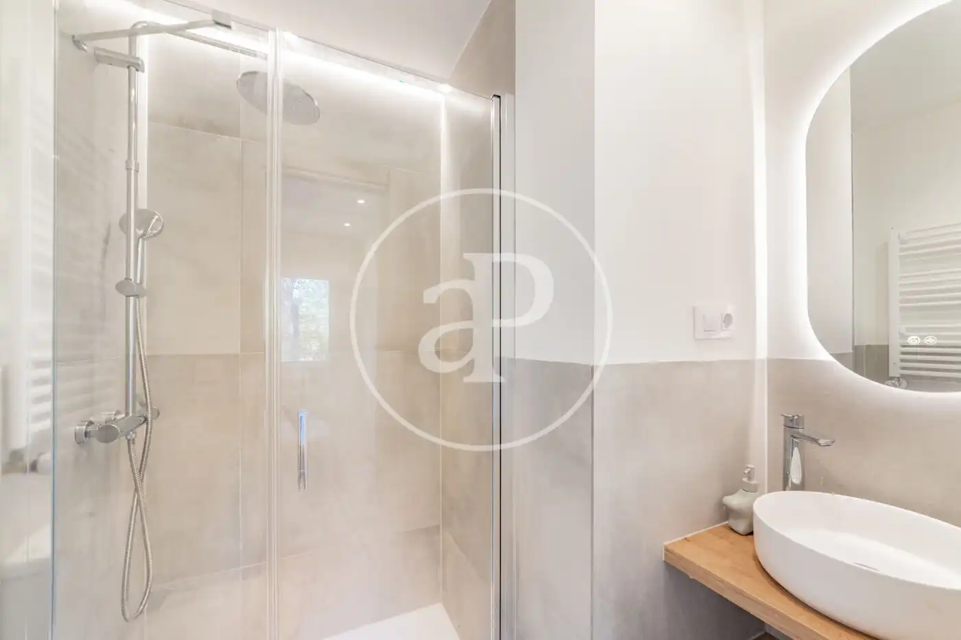 Bathroom of Flat for rent in Madrid  with Air Conditioner, Heating and Furnished