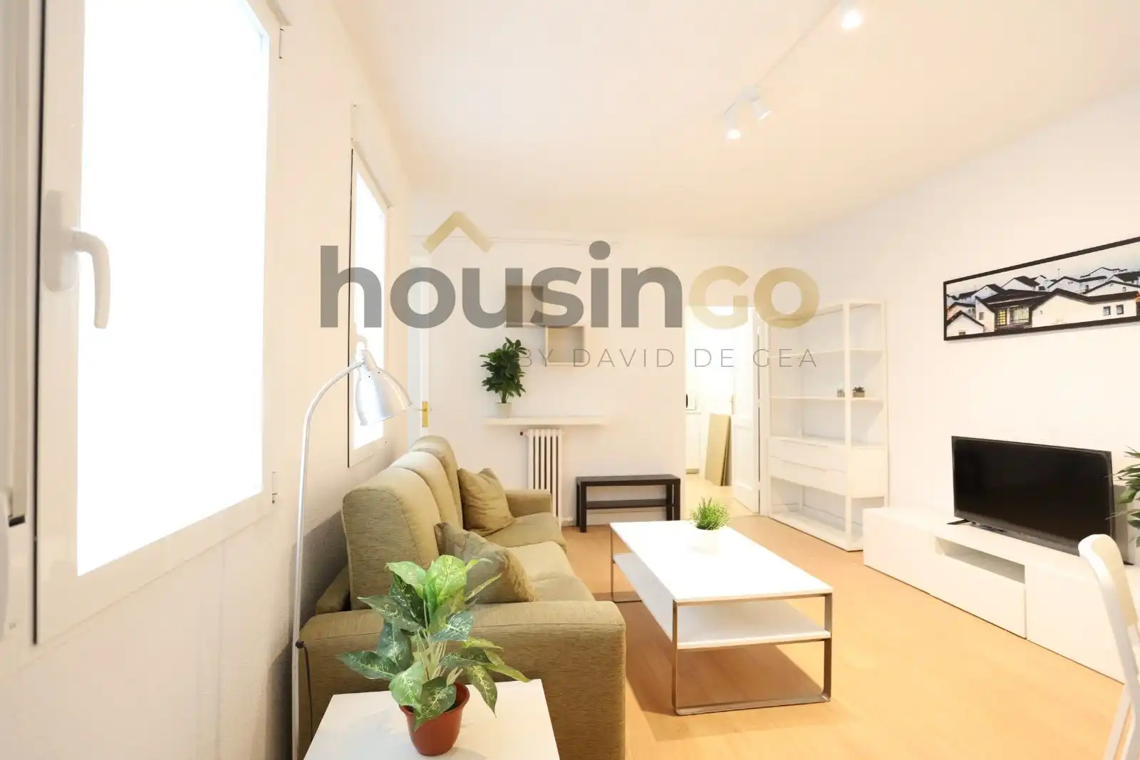 Sala de estar de Piso de alquiler en Madrid con Calefacción, Terraza y Amueblado