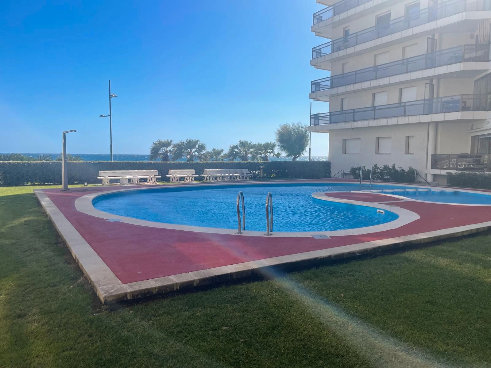 Swimming pool of Apartment to rent in Calonge i Sant Antoni  with Air Conditioner, Furnished and Washing machine