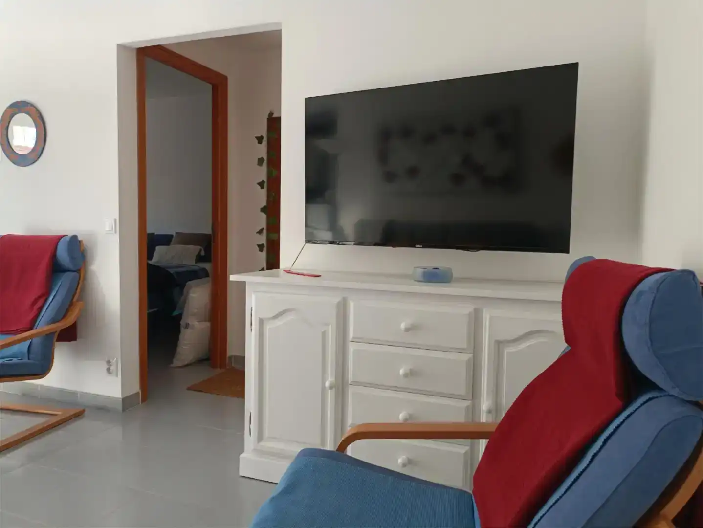 Living room of Flat for rent in Pollença  with Air Conditioner, Private garden and Furnished