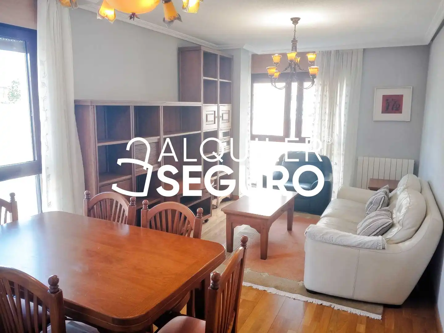 Living room of Flat for rent in Valladolid  with Heating, Swimming Pool and Furnished