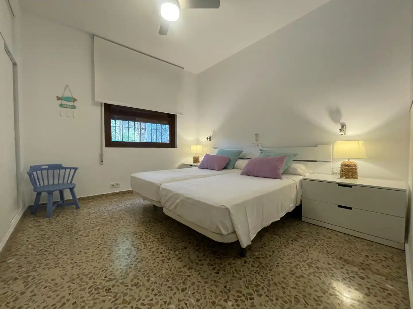 Schlafzimmer von Haus oder Chalet zur Miete in Dénia mit Klimaanlage, Heizung und Privatgarten