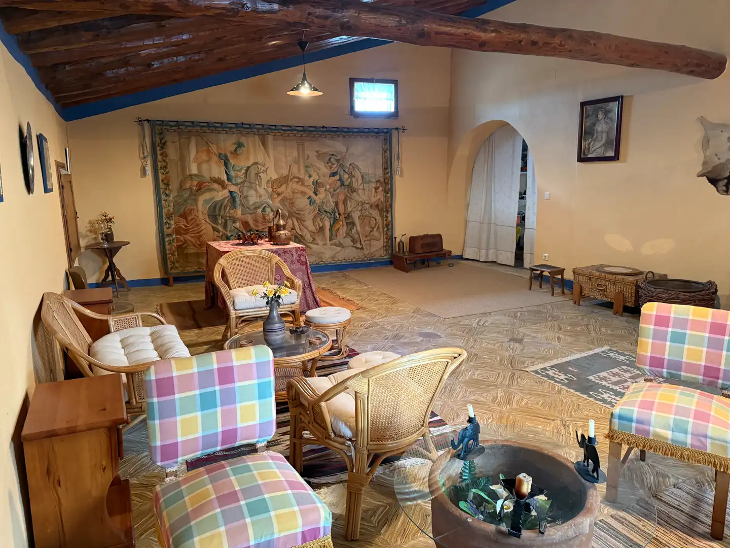Sala d'estar de Casa o xalet en venda en Calatorao amb Calefacció, Jardí privat i Terrassa