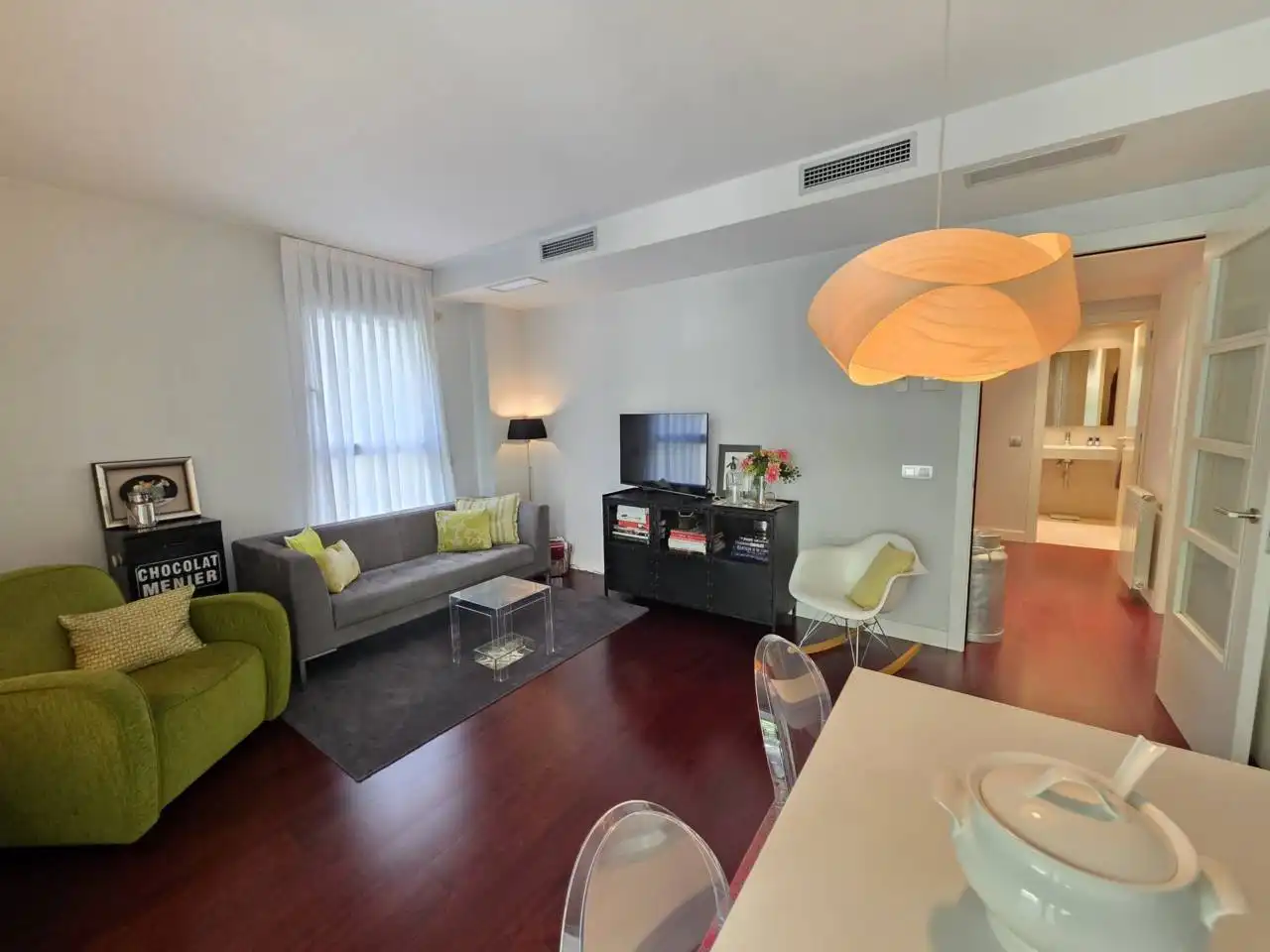 Wohnzimmer von Wohnungen zum Verkauf in Barcelona mit Klimaanlage, Heizung und Parkett