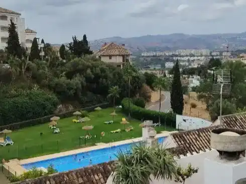 Exterior view of Flat for sale in Mijas  with Air Conditioner, Terrace and Swimming Pool