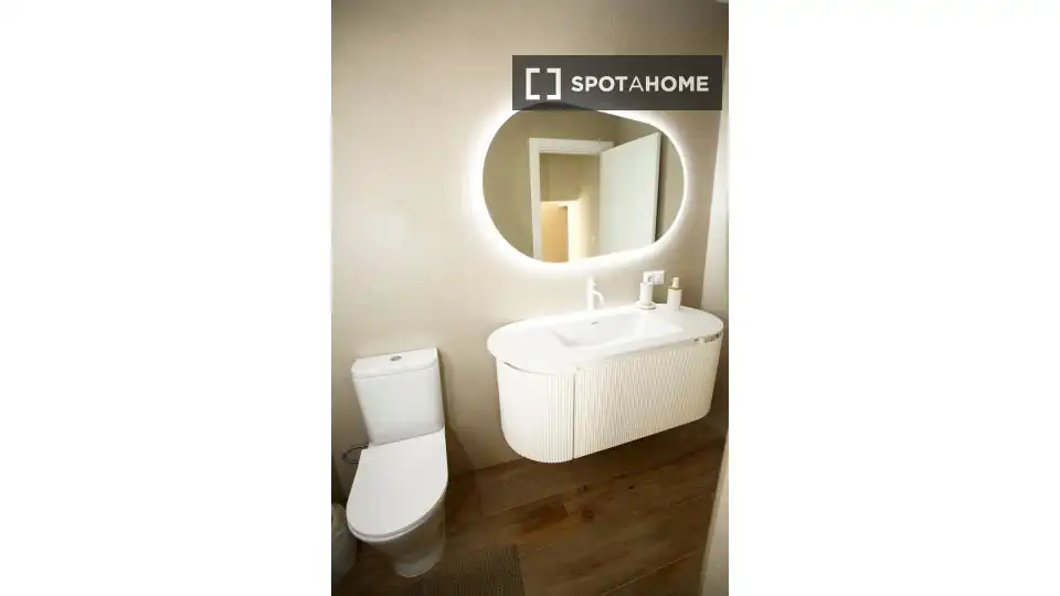 Bathroom of Flat for rent in Puçol  with Air Conditioner, Heating and Furnished
