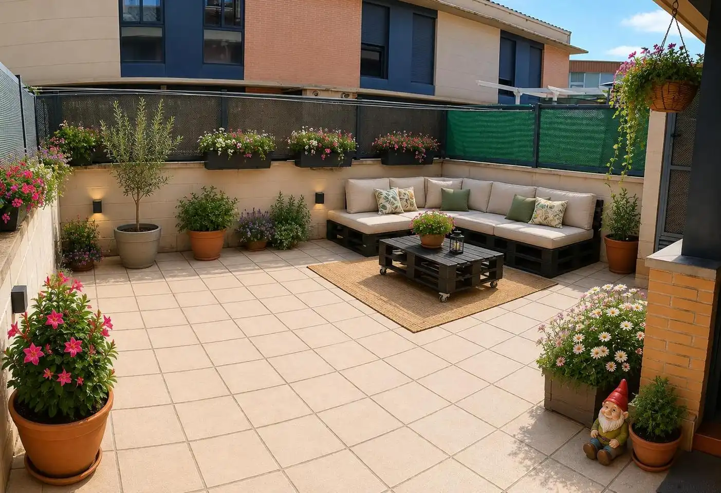 Terrasse von Einfamilien-Reihenhaus zum Verkauf in Calatayud mit Heizung und Privatgarten