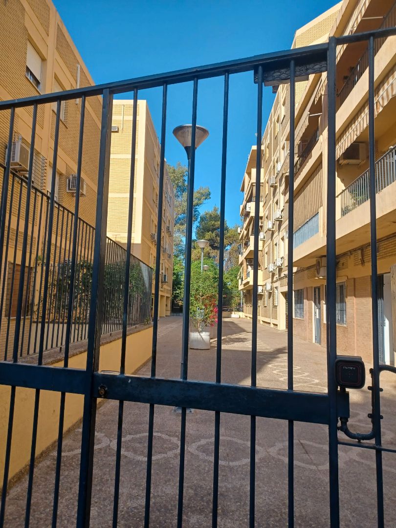 Exterior view of Garage for sale in  Sevilla Capital  with Alarm