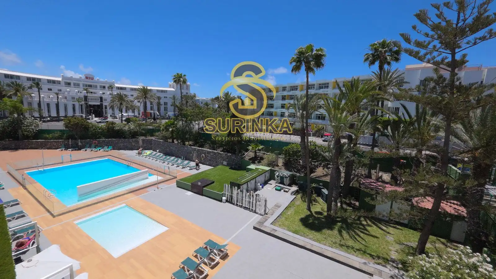 Außenansicht von Dachboden zur Miete in San Bartolomé de Tirajana mit Klimaanlage, Terrasse und Schwimmbad