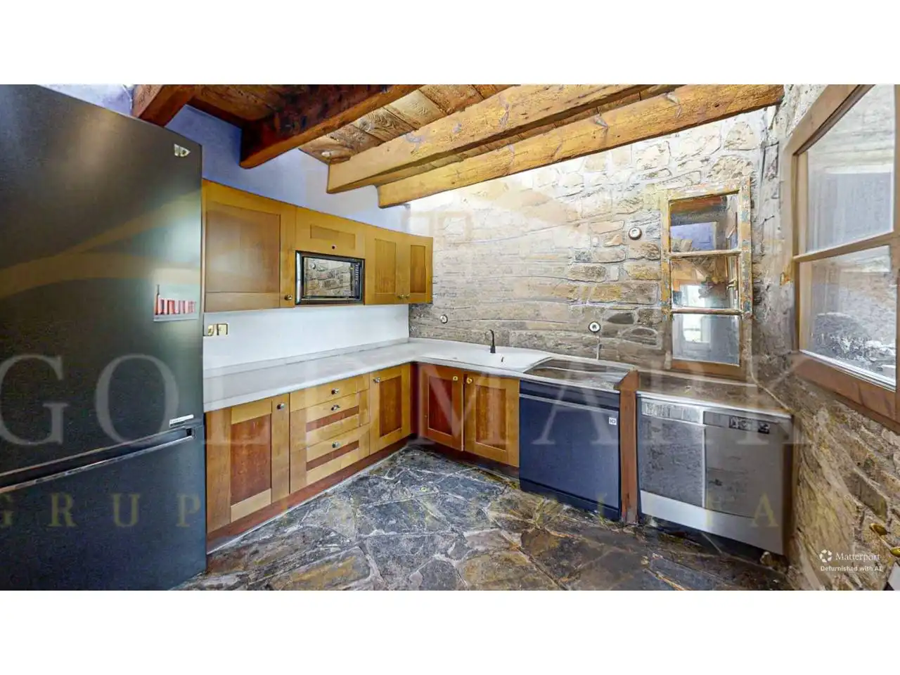 Cocina de Finca rústica en venta en Sant Jaume de Frontanyà con Calefacción y Jardín privado