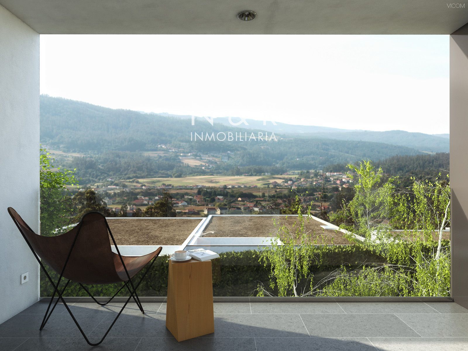 Terrassa de Casa adosada en venda en Santiago de Compostela  amb Piscina i Piscina comunitària