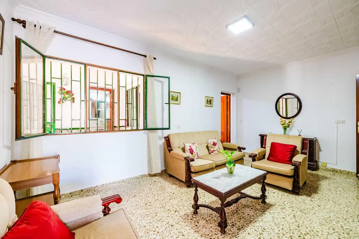 Sala d'estar de Casa adosada en venda en Málaga amb Aire condicionat, Calefacció i Terrassa
