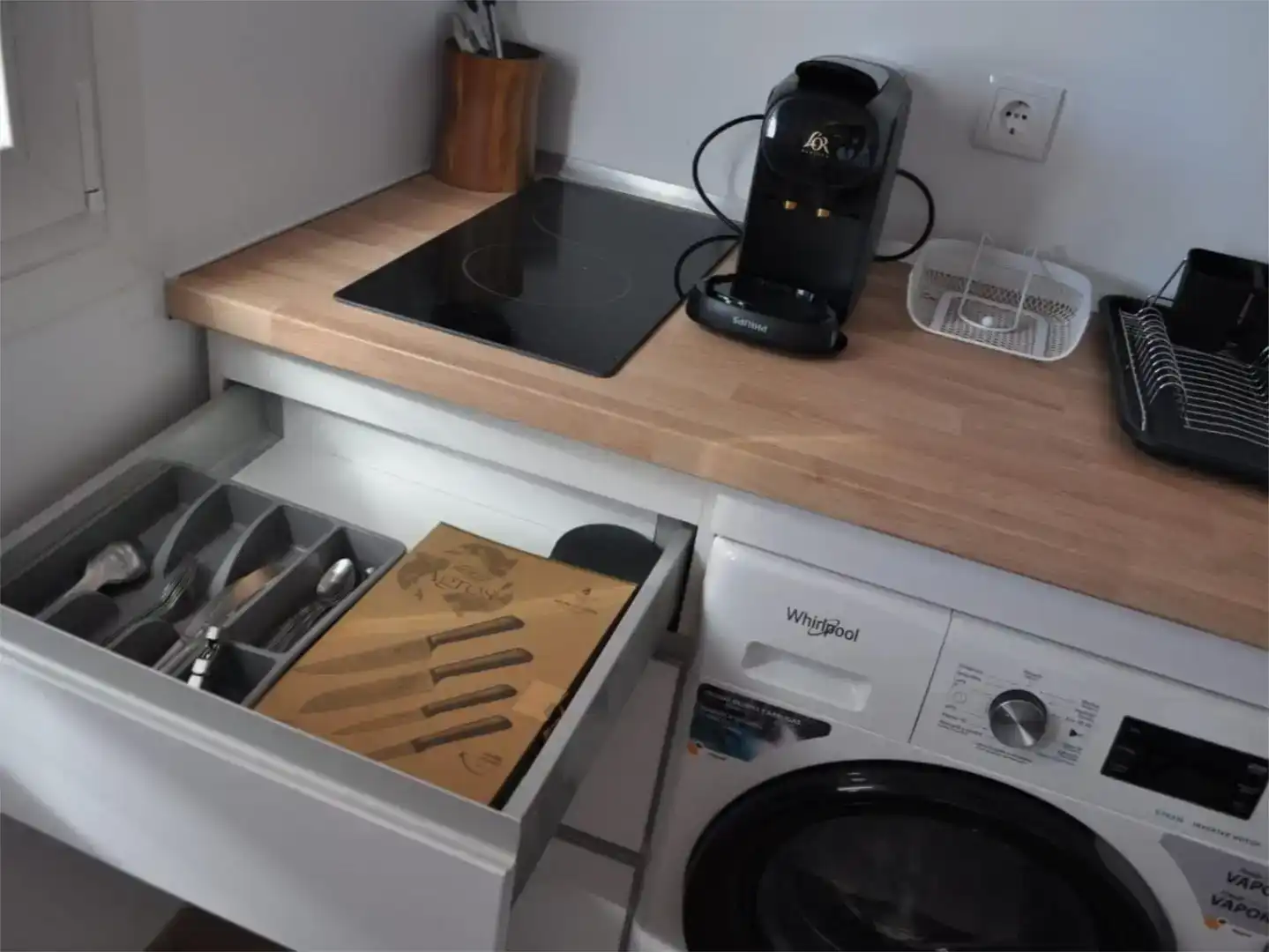 Cocina de Apartamento de alquiler en Barbate con Aire acondicionado, Jardín privado y Piscina
