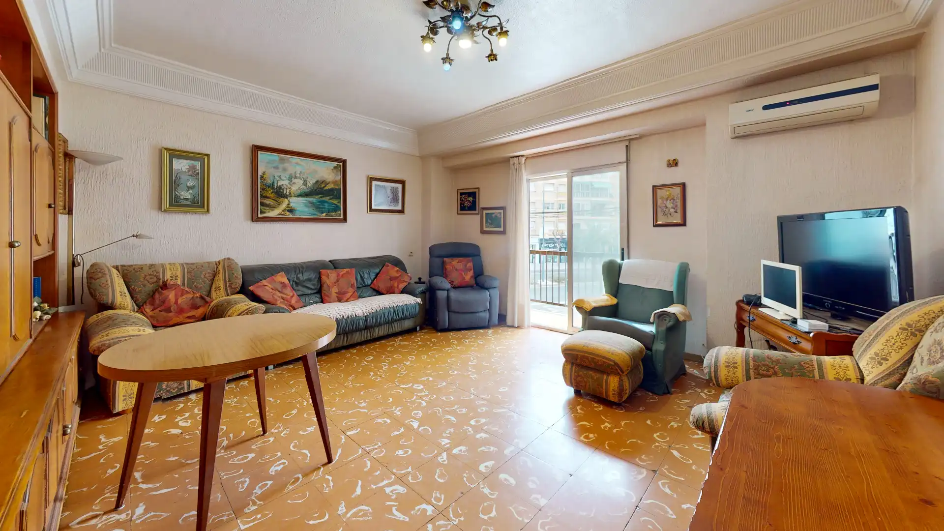 Living room of Flat for sale in Murcia  with Terrace, Furnished and Balcony