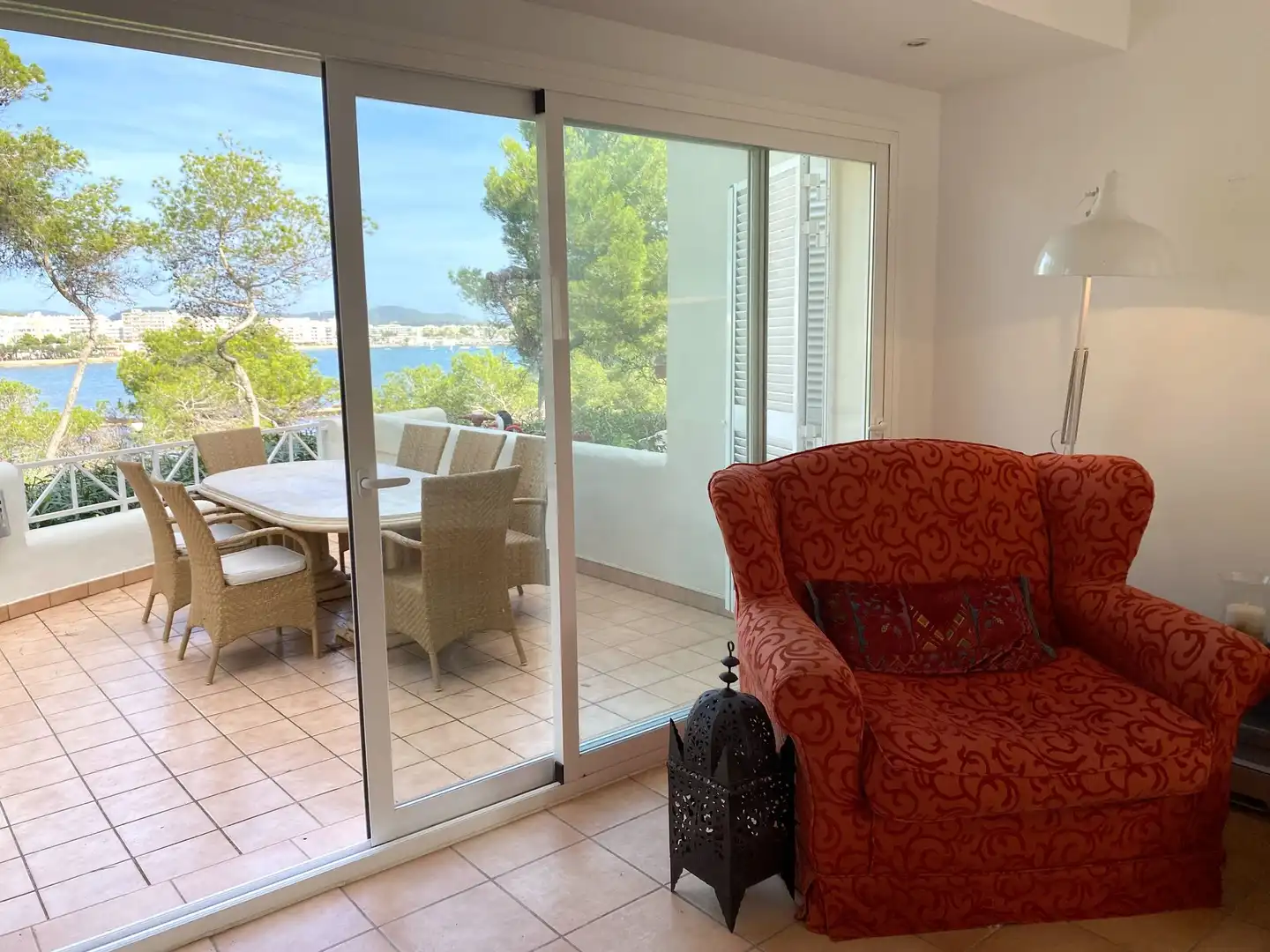 Terraza de Casa adosada en venta en Santa Eulària des Riu con Aire acondicionado, Calefacción y Jardín privado