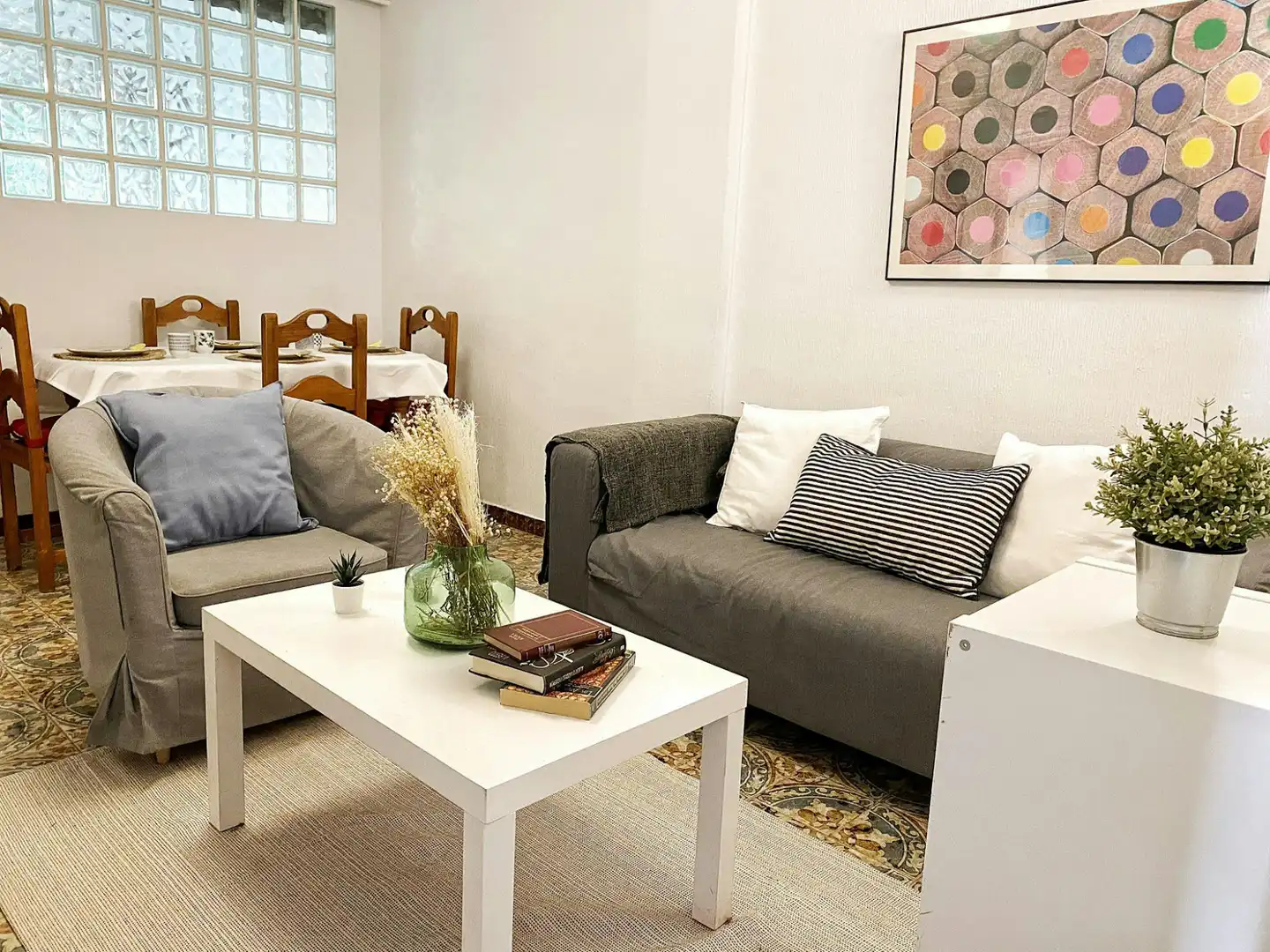 Sala de estar de Piso de alquiler en Madrid con Amueblado, Lavadora y TV