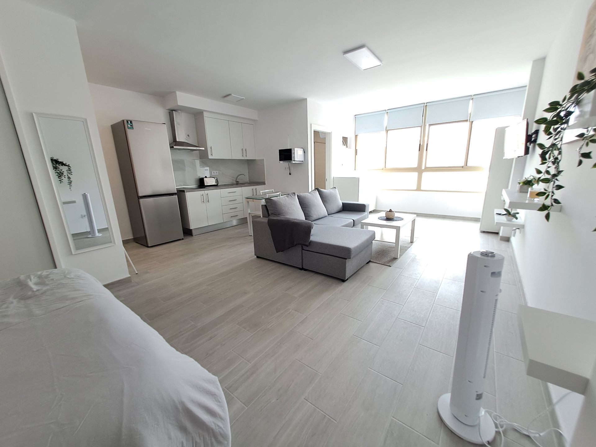 Sala de estar de Estudio de alquiler en Las Palmas de Gran Canaria con Amueblado, Lavadora y Microondas