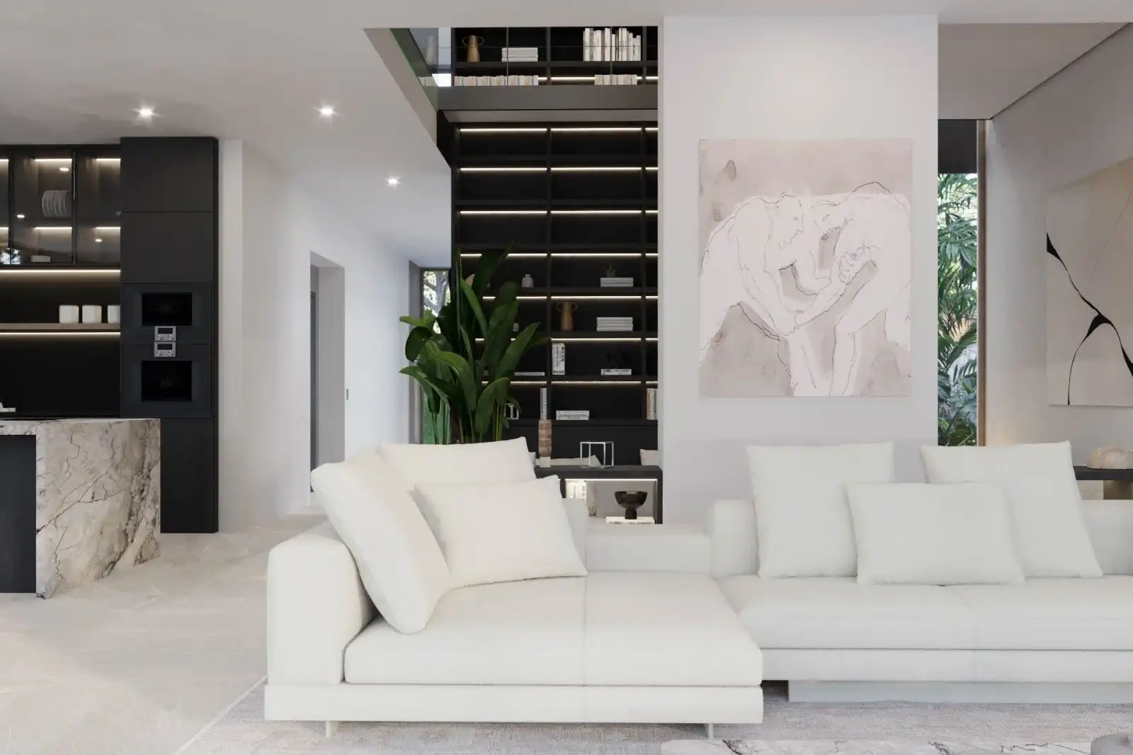 Sala de estar de Casa o chalet en venta en Calvià con Aire acondicionado, Calefacción y Parquet