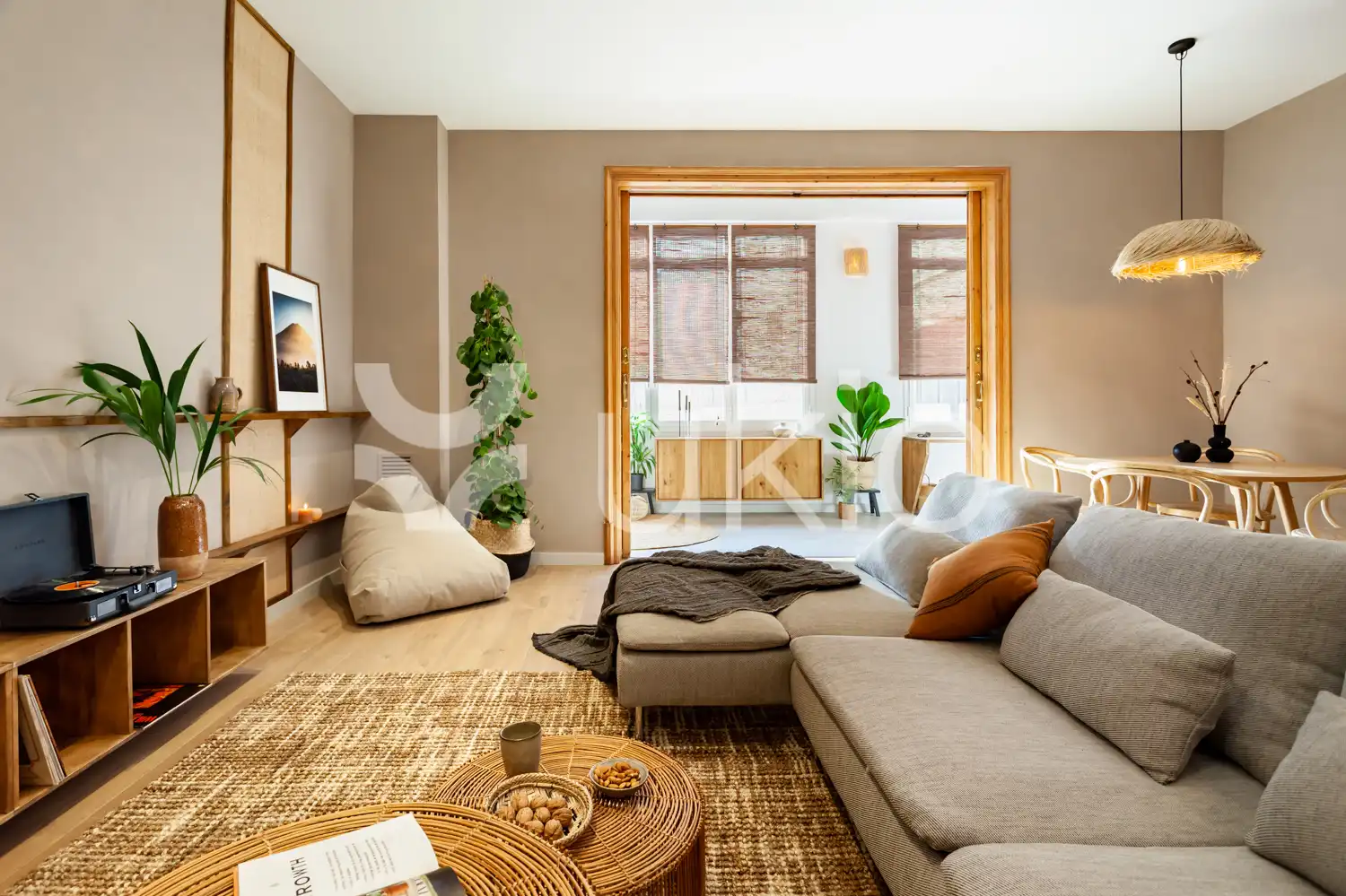 Sala d'estar de Apartament de lloguer en  Barcelona Capital amb Aire condicionat, Calefacció i Moblat