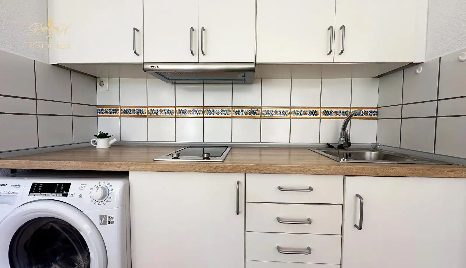 Cocina de Piso de alquiler en L'Alfàs del Pi con Aire acondicionado, Terraza y Piscina
